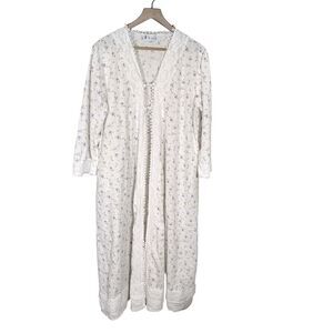 The 1 For U Womens Cottagecore Floral Lace Trim Duster Robe XXL Boho Romantic